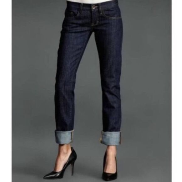Cabi Brando Style #175 Dark Wash Straight Leg Jeans Women’s Size 10 Mid Rise - Picture 5 of 13